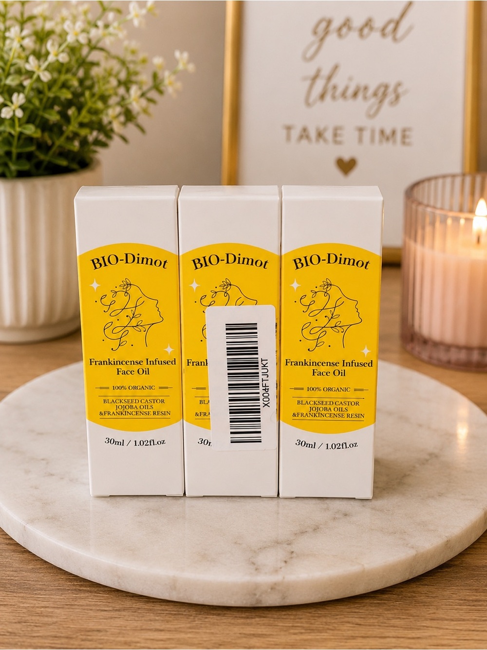 Frankincense Infused Face Oil — Yellow & White lot of 3